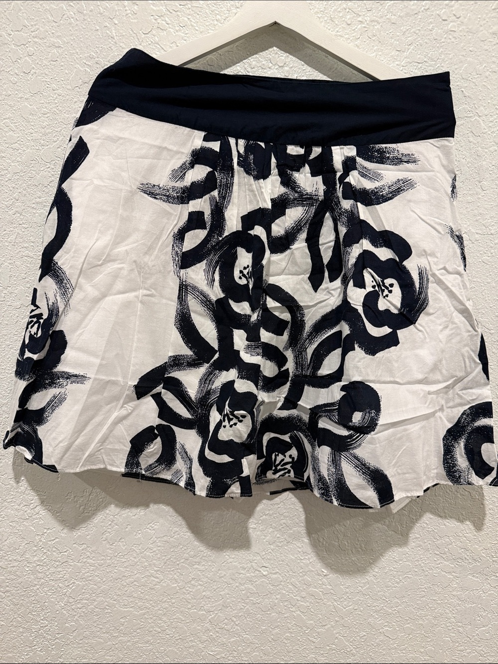 Mossimo Supply Co. White Skirt with Blue Floral Print